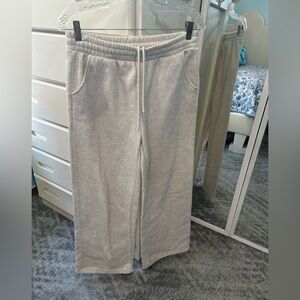 Oatmeal Wide Leg Sweatpants High-Rise Drawstring Cozy Lounge Pants✨